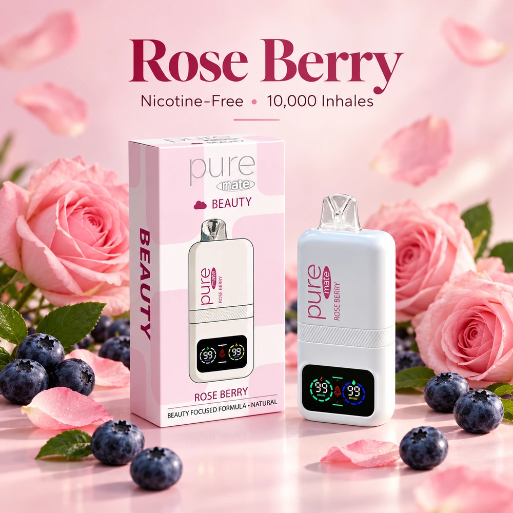 Rose Berry Nicotine-Free Vape - 10,000 Inhales